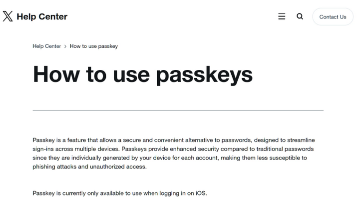 潍坊苹果维修店铺分享iOS用户如何通过通行密钥(Passkey)登录 